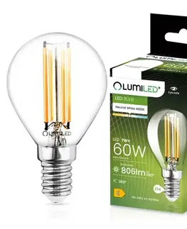 Dekoračné žiarovky Žiarovka LED  FIL 7W E14 806LM NB