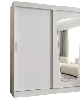 Šatníkové skrine Skriňa Moka 180 biela