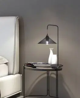 Stolové lampy Stolová lampa kovová čierna Kiruna Ledea