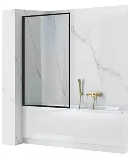 Vaňové zásteny Vaňová zástena Lagos fix pevný 80x140 black