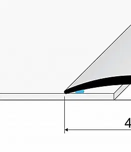Přechodové lišty a profily Prechodový profil 40 mm, oblý (samolepiaci) | dyhovaný Dub dýha