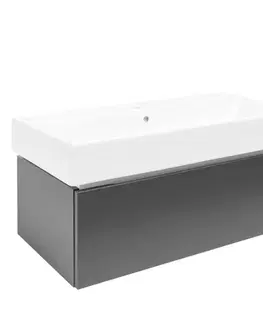 Kúpeľňový nábytok Kúpeľňová skrinka s umývadlom SAT Feel 100x30x46 cm antracit mat SATFEEL100ANTU2 SATFEEL100ANTU2