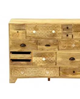 Komody Komoda Manu 115x90x45 indický masív mango