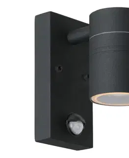 Záhradné lampy Lucide 14866/05/30 - LED Vonkajšie svietidlo so senzorom 1xGU10/5W/230V IP44 14866/05/30