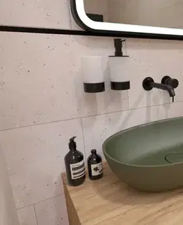 Umývadlá Umývadlo na dosku SAT Aula 60x36 cm zelená mat bez otvoru pre batériu, bez prepadu SATAU6036G SATAU6036G