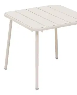 Stolčeky Hliníkový odkladací stolík RUBBY 45x45 cm (ivory)