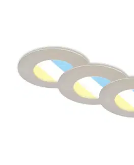 Svietidlá Briloner 7598032 -SADA 3x LED Koupelnové podh. svítidlo LED/4,9W/230V IP44 chróm 7598032