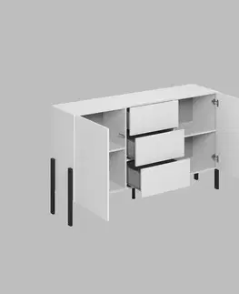 Komody a skrinky DEKTON 43 kombinovaná komoda, biela 