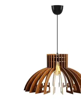 Svietidlá  Luster na lanku 1xE27/60W/230V hnedá pr. 39 cm 390FLH1558