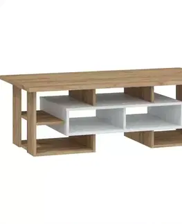Konferenčné stolíky s úložným priestorom Konferenčný stolík RIO N craft biela/zlatý