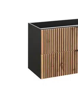 Kúpeľňový nábytok COMAD - Skrinka pod umývadlo 100cm, 2 šuplíky XILO BLACK WOTAN 5907611656440