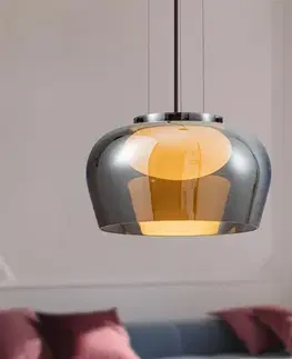 Stropná svetla Lampa wisząca Insieme 35 szklana klosz dymiony nad stół do salonu