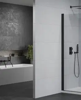 Vane MEXEN/S - PRETORIA duo sprchovací kút 90 x 80, transparent, čierny + vanička vrátane sifónu 852-090-080-70-02-4010B