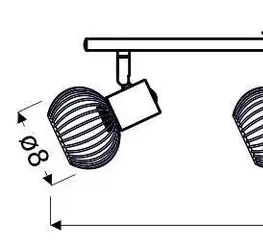 Nástenné svetlá Nástenná lampa Oslo strip e14 čierna/chróm