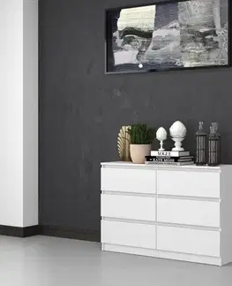Komody a skrinky Široká komoda so zásuvkami WALMA M6 120, biela