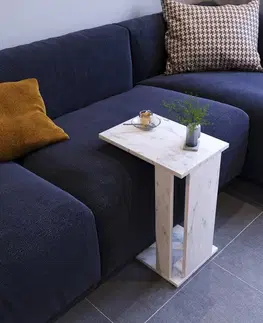 Konferenčné stolíky Príručný stolík / Odkladací stolík Pasific C - White, Black