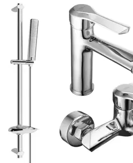 Sprchy a sprchové panely MEXEN/S - Saber DB72 Set umývadlové a vaňové batérie s príslušenstvom, chróm 72103DB72-00