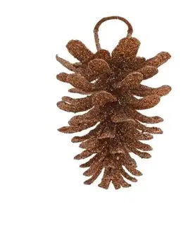 Vianočné dekorácie Kinekus Ozdoba závesná šiška 11 cm hnedá