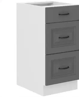 Kuchynské skrinky stojace Kuchynská skrinka Stilo dustgrey/biela 40D 3S BB