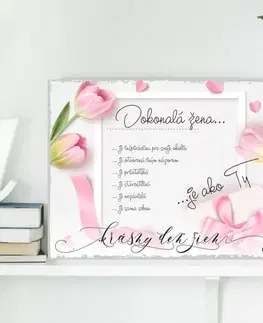 Tabuľky s venovaním (darčeky) Darček pre ženu - Prekvapenie na obraze pre jedinečnú manželku k sviatku