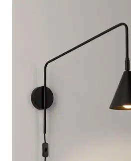 Svietidlá  SL.1697 - Nástenná lampa NOX 1xE14/10W/230V čierna SL.1697