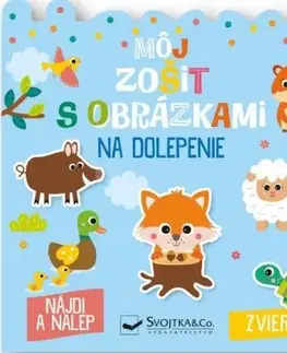 Nalepovačky, vystrihovačky, skladačky Zvieratá - môj zošit s obrázkami na dolepenie - Carotte et Campagne