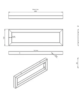Kúpeľňový nábytok Sapho Uzavretá konzola 490x150x25mm, chróm, 1 kus 30390