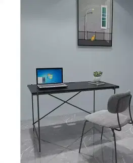 Kancelárske stoly Písací stôl Lincoln 21322 120X60X75 čierna