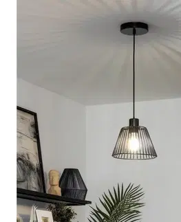 Svietidlá BRILAGI - LED luster na lanku CERIA WIRE 1xE27/40W/230V priemer 21 cm čierny BG3987+EG300162