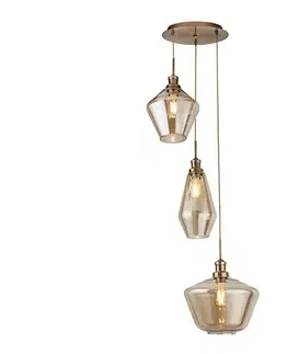 Svietidlá Searchlight 5423-3AB - Luster na lanku MIA 3xE27/60W/230V mosadz 5423-3AB