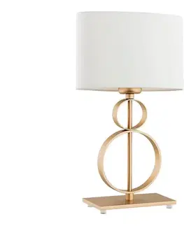 Lampy Argon 8310 - Stolná lampa PERSEO 1xE27/15W/230V 42 cm krémová/zlatá 8310