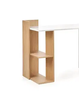 Písacie a pracovné stoly HALMAR Fino písací stôl dub zlatý / biela