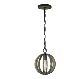 Svietidlá Elstead FE-ALLIER-P-WW - Luster na reťazi ALLIER 1xE27/60W/230V dub FE-ALLIER-P-WW
