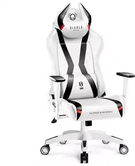 Otočné kreslá Otočné kreslo Normal Diablo X-Horn 2.0 biely/čierna