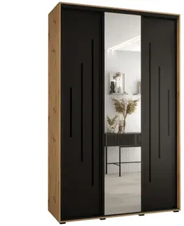 Šatníkové skrine Skriňa 45 Canaris 13 170 artisan/čierna/čierna