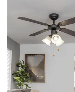 Ventilátory ZE - Stropný látor ZURRIOLA 3xE27/60W/230V hnedá 03816-ZEV