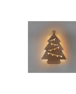 Vianočné osvetlenie  LED nástěnná dekorace vánoční stromek 24x LED 2x AA 1V260