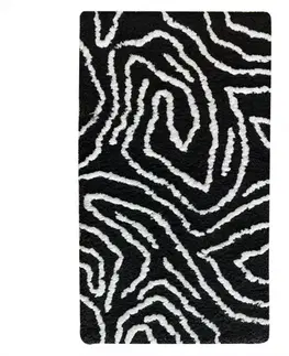 Moderné koberce Koberec Shaggy BlackCurves 0,8/1,5 PSR-13557 čierny