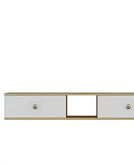 TV stolíky TV stolík Zuzu 150 - Sapphire Oak, White