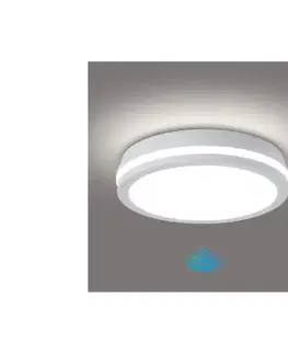 LED osvetlenie Brilagi - LED vonkajšie svietidlo so senzorom BENE LED/24W/230V pr. 26 cm biela IP54 BRI730