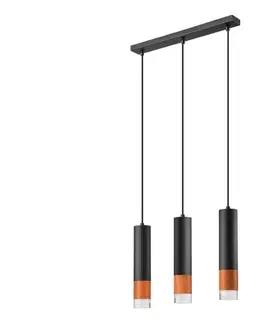 Svietidlá  Luster na lanku AURELIA 3xGU10/10W/230V LM-3.152/CZARNY