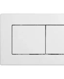 Záchody CERANO - Kompletní WC set Profi/Cronus Standard - bílá lesklá - WC tlačítko Classic/Bílá - pro zazdění - 59,3x38,4  CER-011822