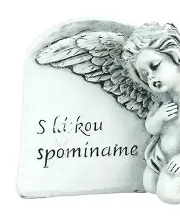 Sošky, figurky - anjeli MAKRO - Anjel - s láskou spomíname 9,5x14cm