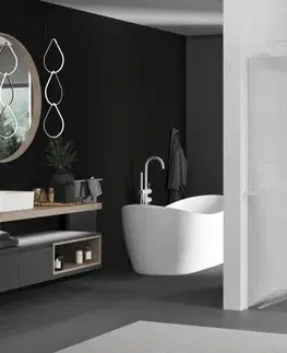 Sprchové dvere MEXEN/S - Kioto+ L Sprchová zástena WALK-IN s poličkou a držiakom uterákov 80 x 200, prúžky, biela 800-080-123-20-09