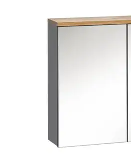 Kúpeľňový nábytok COMAD - Zrkadlová skrinka 80cm 2 dvierka BALI GRAPHITE 5907611647622