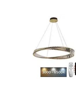 Svietidlá  LED Stmievateľný krištáľový luster na lanku LED/50W/230V + diaľkové ovládanie J6350/GCH