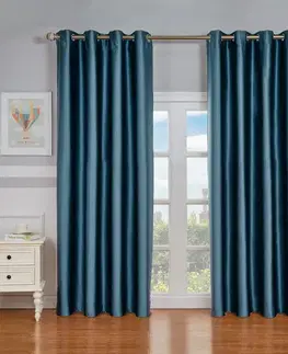 Závesy 4Home Zatemňovací záves Dublin tmavomodrá, 150 x 250 cm