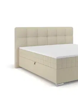 Postele Elvisia Manželská posteľ ALPINA Boxspring | 160 x 200 cm Farba: Béžová / Vinci 23