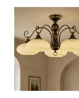 Svietidlá BRILAGI - Prisadený luster MOLLERO 5xE27/15W/230V, priemer 84 cm, bronz/patina 2144