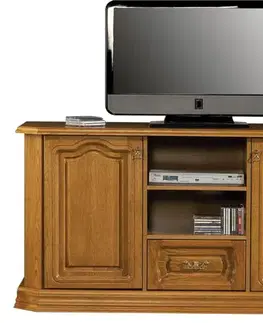 TV stolíky PYKA Kinga B rustikálny tv stolík drevo D3